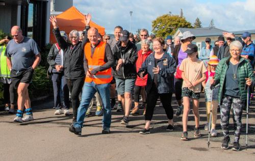 Rotorua 2021 Wishbone Walk Rotorua walkers setting off
